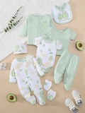 8-Piece Avocado Baby Set – Soft, Adorable & Complete Outfit Bundle