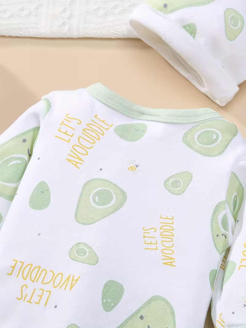 8-Piece Avocado Baby Set – Soft, Adorable & Complete Outfit Bundle