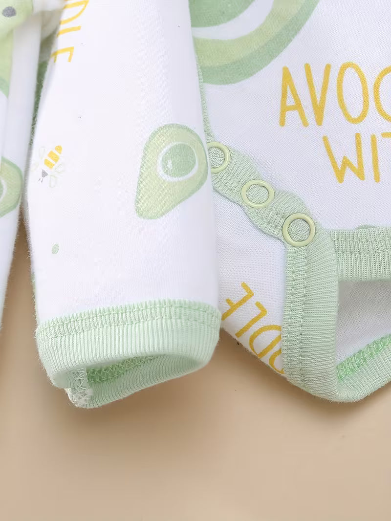 8-Piece Avocado Baby Set – Soft, Adorable & Complete Outfit Bundle