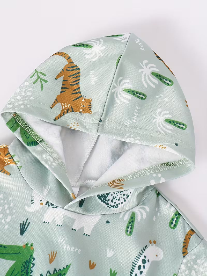 Little Explorer 2-Piece Dino Hoodie Set