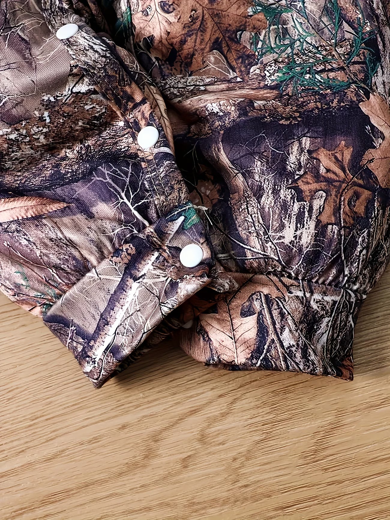 Bush Baby Hooded Onesie – Tree & Leaf Print Outdoor Bodysuit