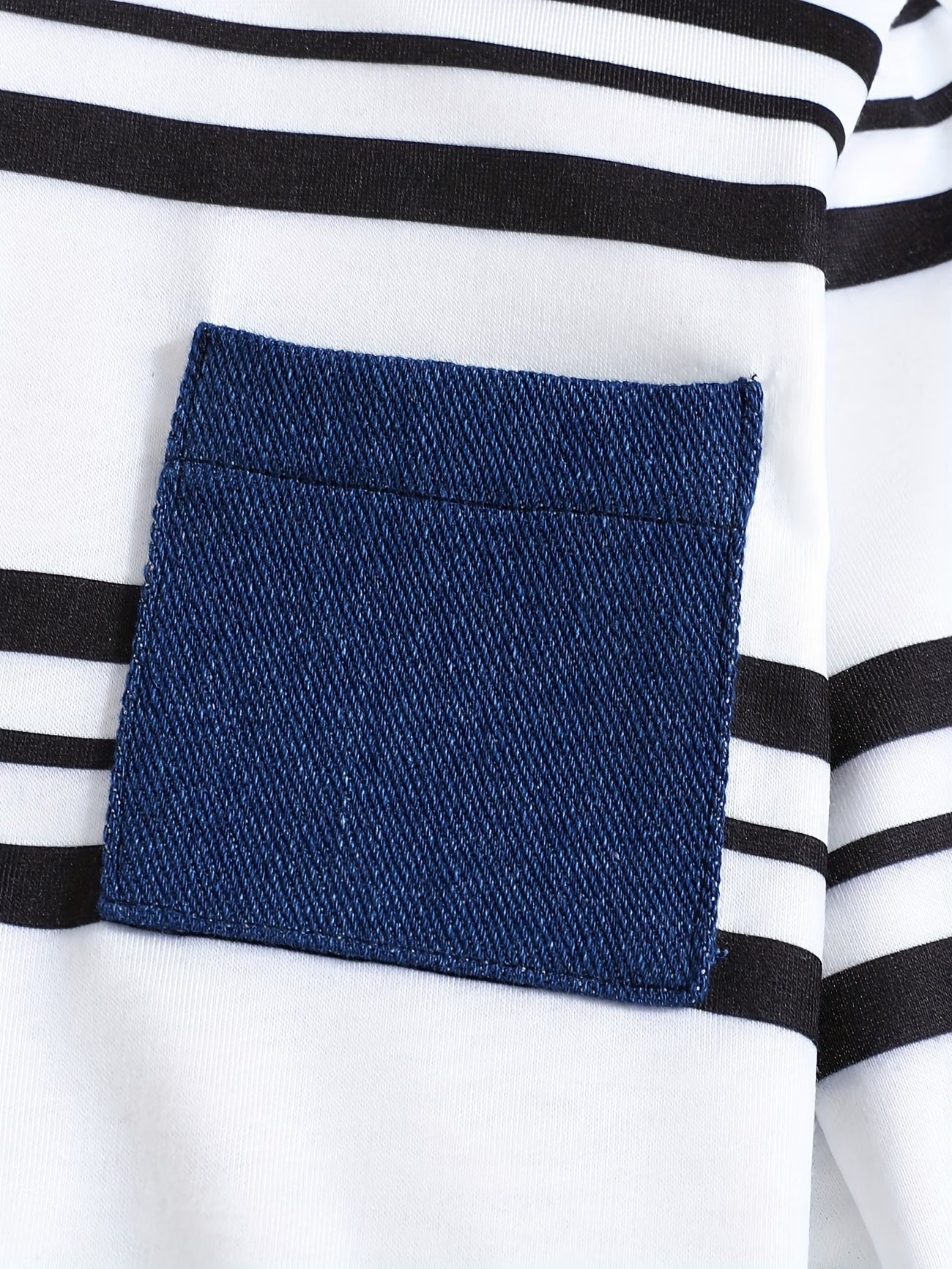 Modern Striped Top & Denim Pants Set | Baby Boy Casual Outfit