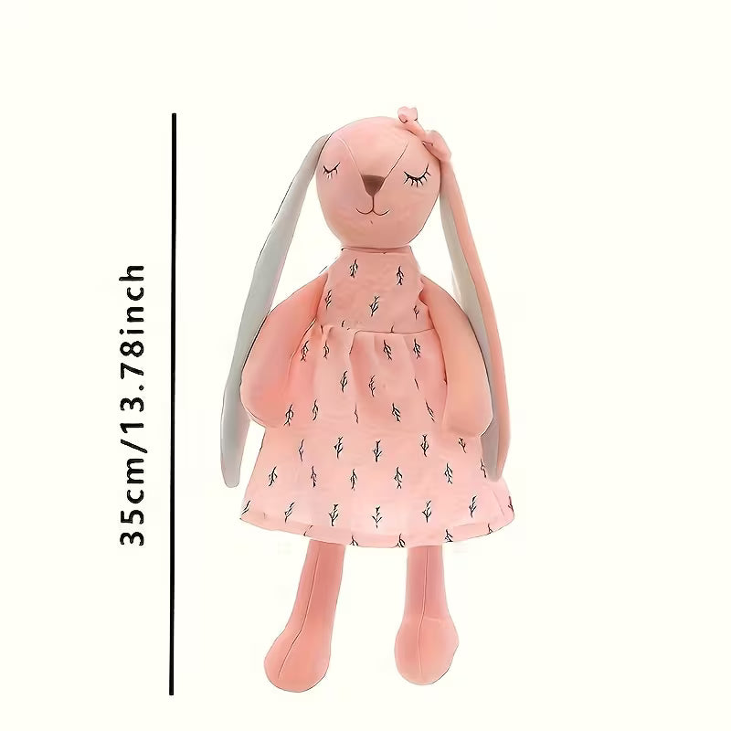 🐰 DreamBunny™ Plush Pillow Doll – Soft Pink Bunny Decor